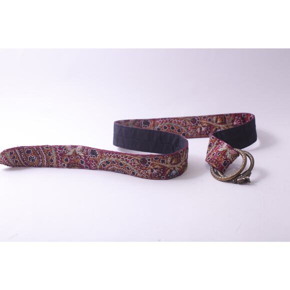 Accessories - Embroidered, Floral, Waist Belt, Ouroboros Buckle, Dragon, Snake ~ 250809-WH 447